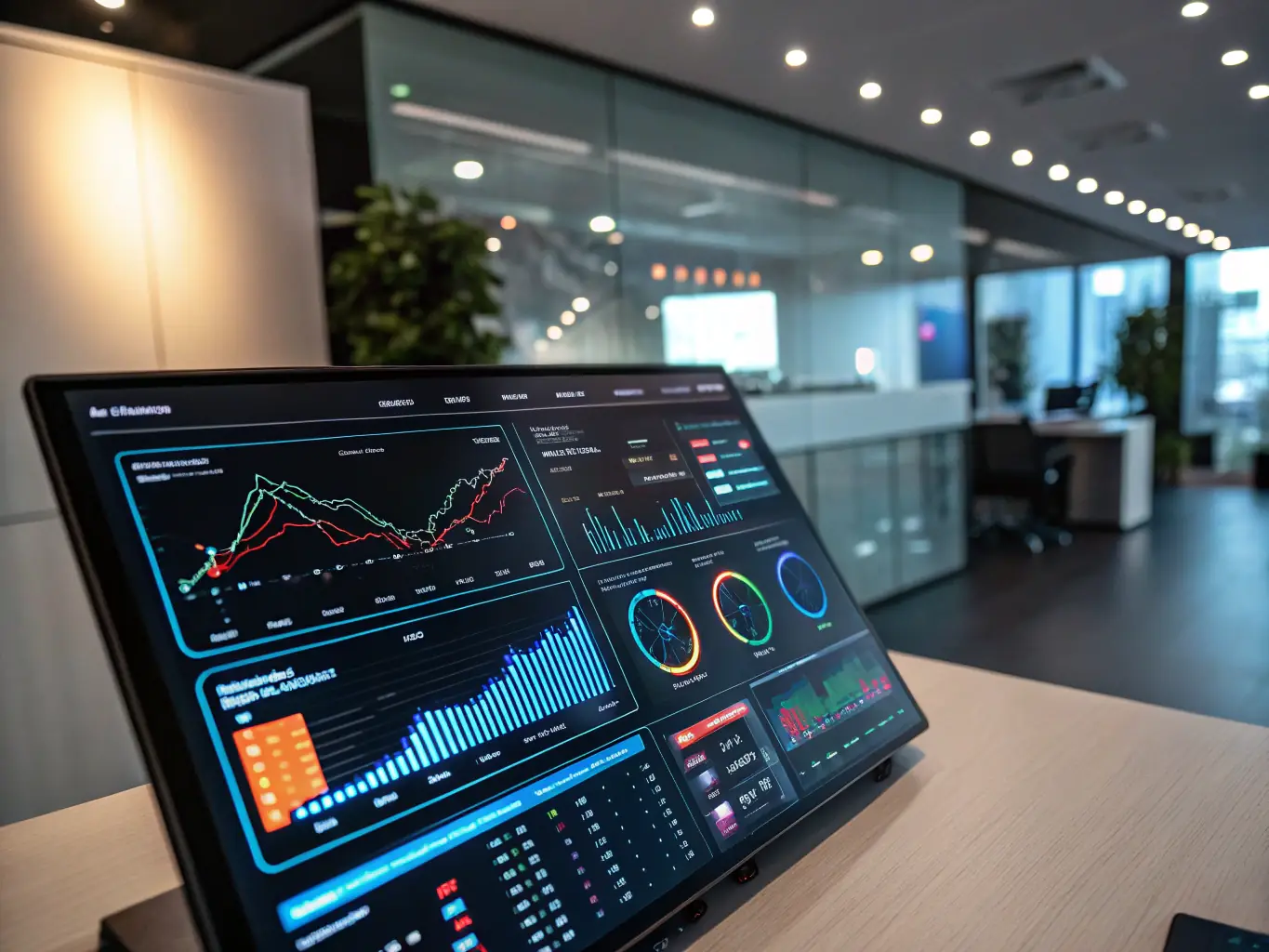 An image of a data dashboard displaying real-time analytics and insights, highlighting the power of AI-driven decision-making.